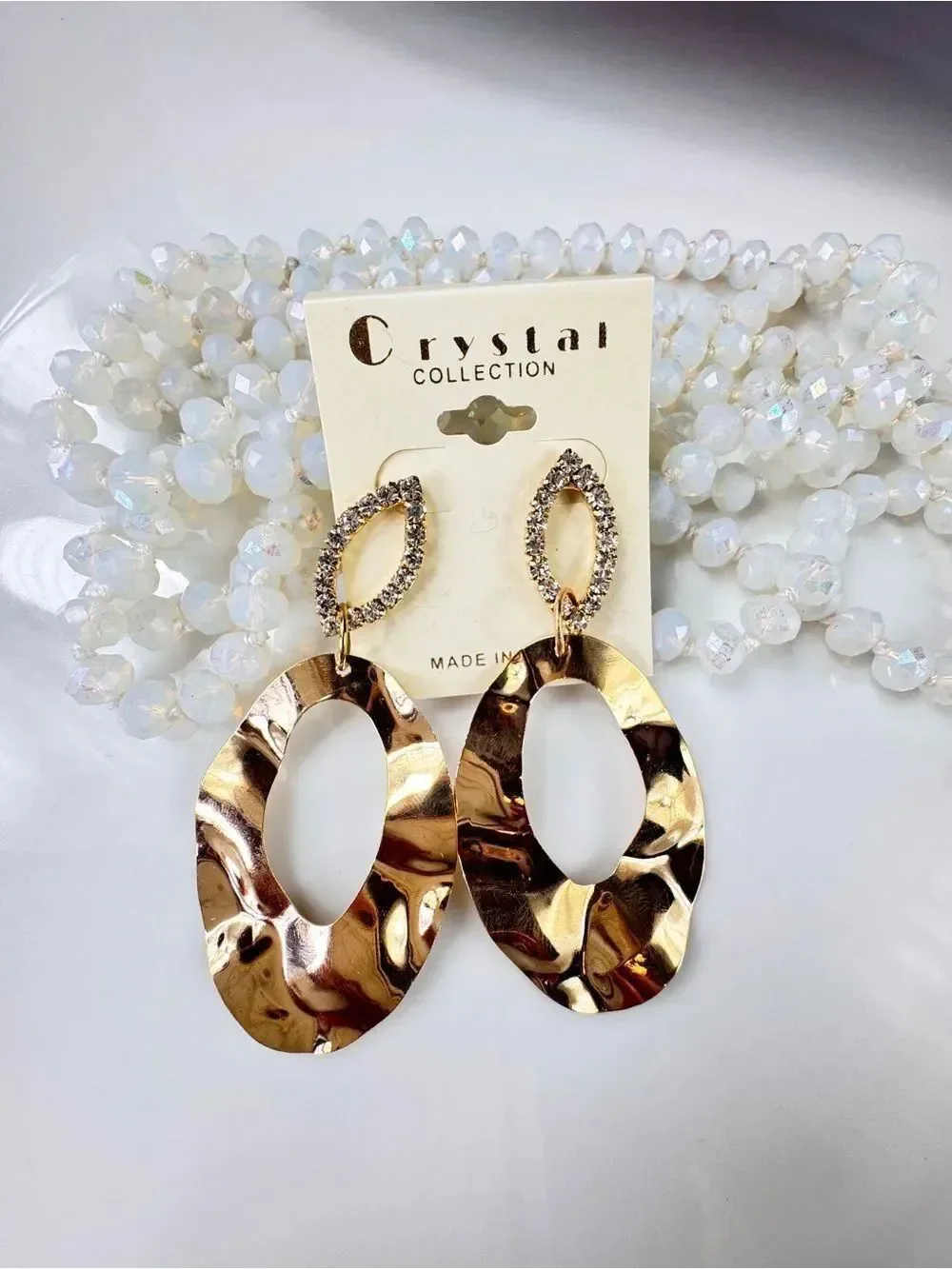 Gold Sculpted Drop Earrings